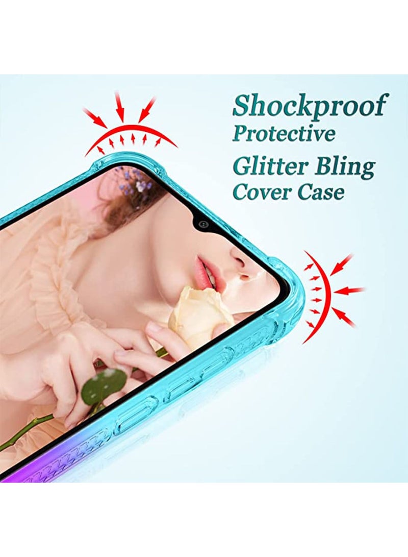 Samsung A04E Case Cover with Scratch-Resistant Shock-Absorbing Protector Women Girls Cute Clear Glitter Flowing Quicksand Reinforced Corners Soft TPU Phone Protection for Samsung Galaxy A04E - Image 3