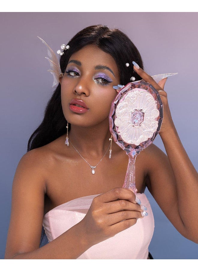 Flower Knows Moonlight Mermaid Handheld Exquisite Mirror, Pinky  - Image 2