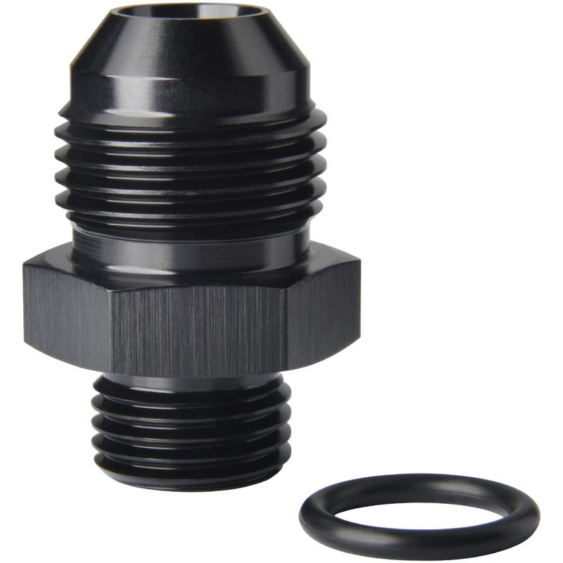 Podavelle 8AN Male Flare to 6AN ORB Oring Boss Fuel Pump Rail Adapter Fitting Aluminum Black