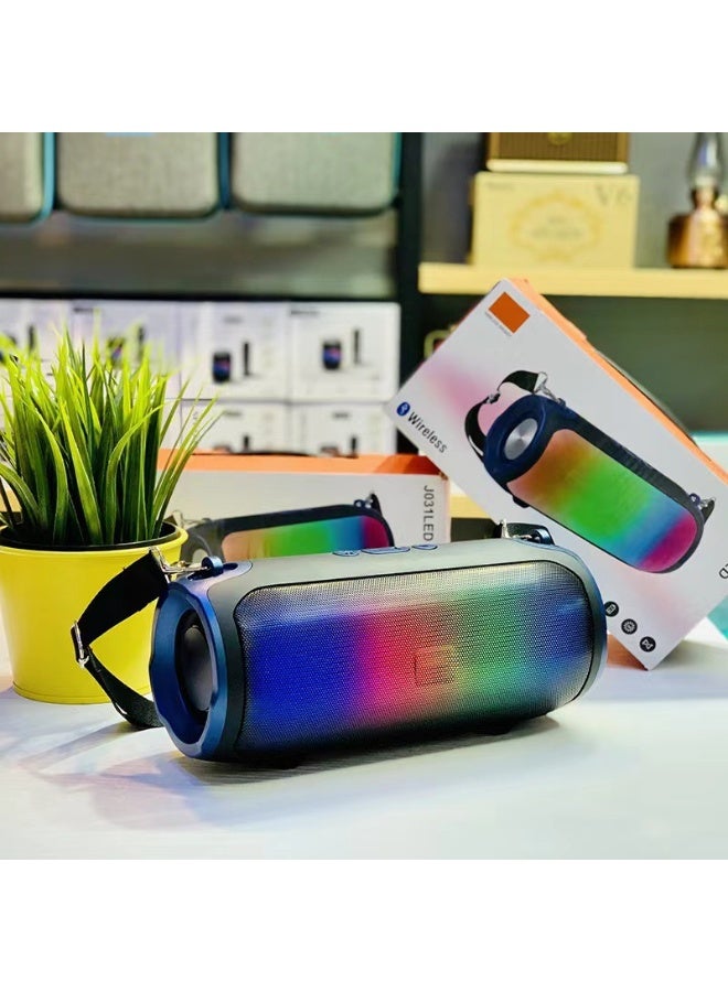 NIBEMINENT Wireless Bluetooth Speaker Heavy Subwoofer Outdoor High-power Car Home With Atmosphere Light Desktop Sound High Appearance Level  - Image 1