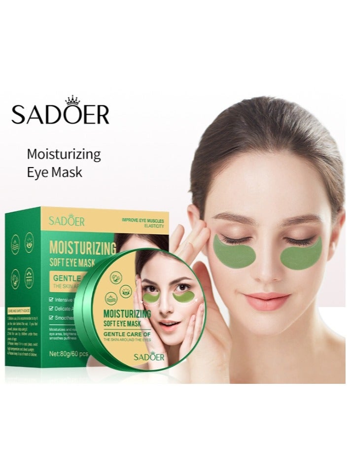 SADOER 60 PCS Eye Masks Full Coverage Moisturizing Smoothing Eye Mask Nourishing Eye Care - Image 1
