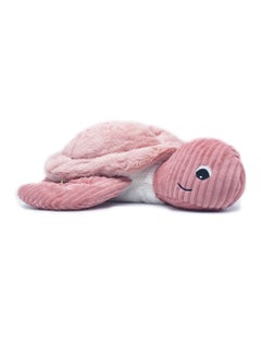 Les Deglingos Sauvenou the Giant Turtle Plush Toy - 50 cm Pink Corduroy Plush with Recycled Polyester Padding - Perfect for Newborns & Up  - Image 1