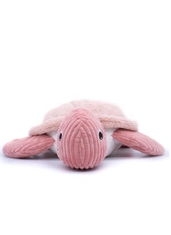 Les Deglingos Sauvenou the Giant Turtle Plush Toy - 50 cm Pink Corduroy Plush with Recycled Polyester Padding - Perfect for Newborns & Up  - Image 2