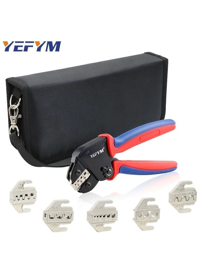 YM 58BS 6 Jaw Kit Ratcheting Crimping Tool Set for Dupont JST MOLEX MC4 Coax Connectors - Image 2