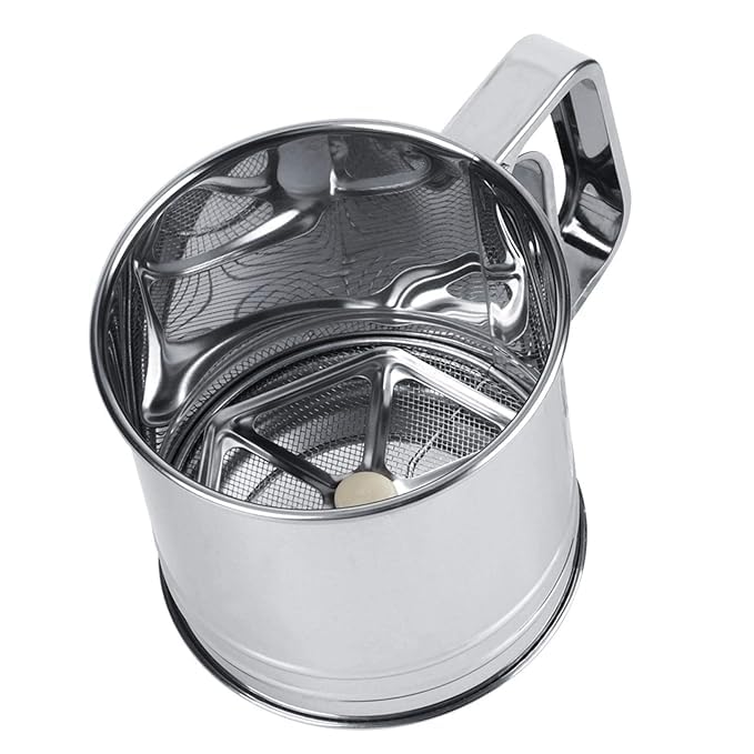 Kevra online Premium Stainless Steel Flour Sifter Flour Strainer for Home Kitchen Bakery - Image 4