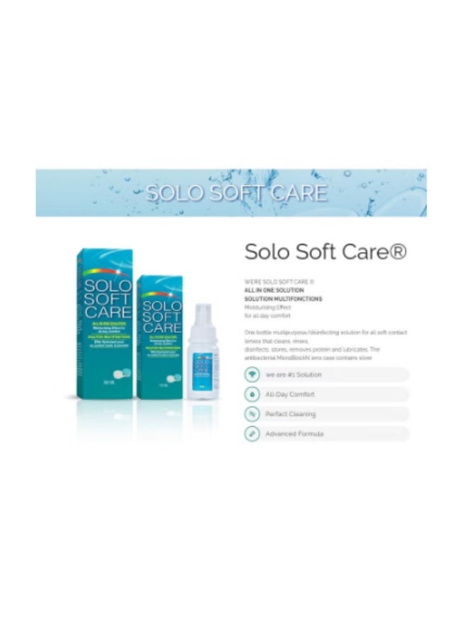 Solo Soft Care-all in one solution for disinfecting solution for all soft contact lenses 130ml - Image 2