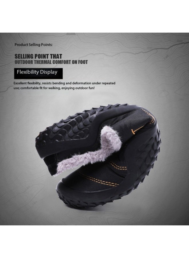 SPORT Men's Everyday Home Wear Fleece-Lined Warm Non-Slip Cotton Slippers - Image 4