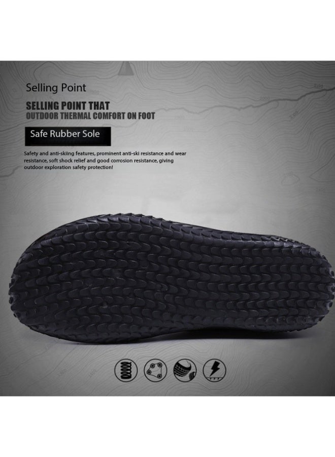 SPORT Men's Everyday Home Wear Fleece-Lined Warm Non-Slip Cotton Slippers - Image 3