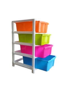 sulfar Sulfar 4XL Plastic Modular Drawer System for Home, Office, Hospital, Parlor, School, Doctors, Home and Kids (38cmx30cmx61cm) (4XL) (Multicolor)  - Image 1