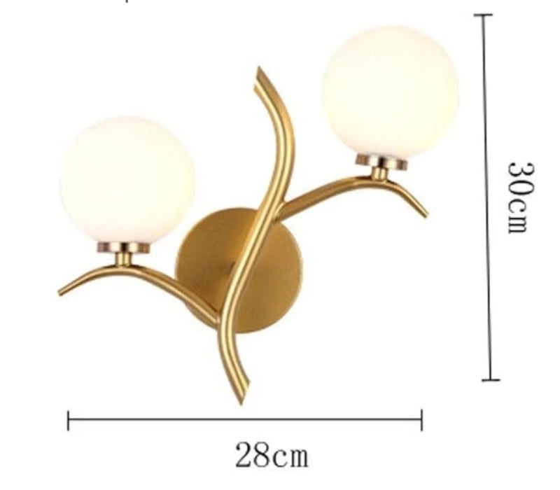 LEGEEN Light Milky Forest Glass Gold Metal Modren Style Wall Hanging Pendant Light Wall Lamp Light for Bedroom Living Room Mirror Light Hall Lobby StudyRoom Bedside Office Wall Deocr Light - Image 4