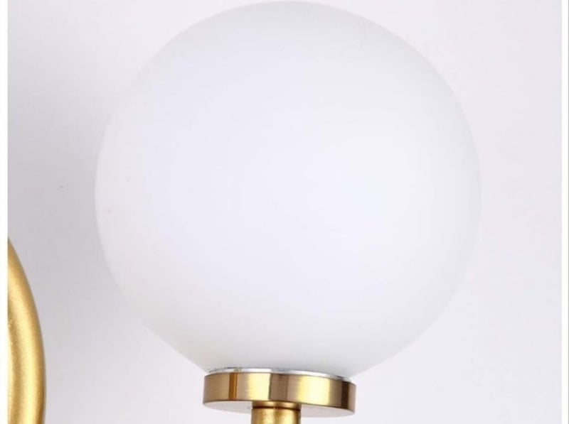 LEGEEN Light Milky Forest Glass Gold Metal Modren Style Wall Hanging Pendant Light Wall Lamp Light for Bedroom Living Room Mirror Light Hall Lobby StudyRoom Bedside Office Wall Deocr Light - Image 5