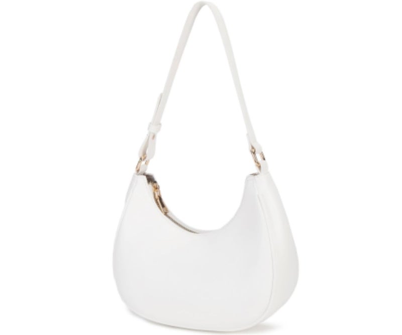 CYHTWSDJ Shoulder Bags for Women, Cute Hobo Tote Handbag Mini Clutch Purse with Zipper Closure (Moon White) - Image 2