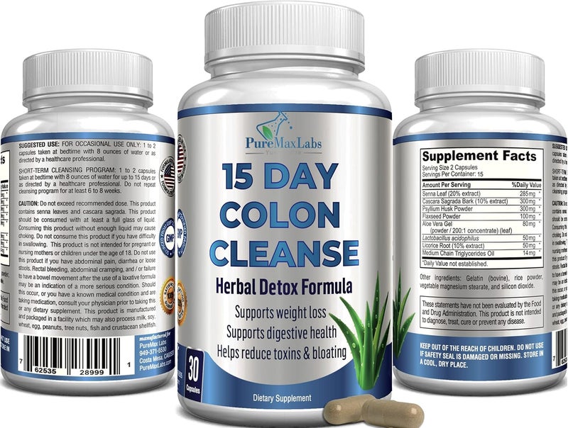 YUMMYVITE 15 Day Colon Cleanse and Detox Herbal Detox Formula Supports Weight Loss Constipation Relief  Boosts Energy Flush Toxins Natural Safe Colon Cleanser for Men and Women  30 Capsules - Image 4