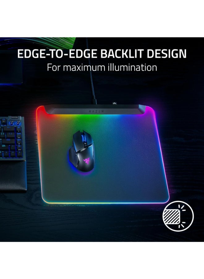 Razer Firefly V2 Pro Fully Illuminated RGB Gaming Mouse Mat, Backlit Design, 15 Zone Chroma Lighting, USB 2.0 Port, Detachable USB Type C Cable, Micro Textured Surface, Anti Slip Base - Black I RZ02-04920100-R3M1 - Image 5