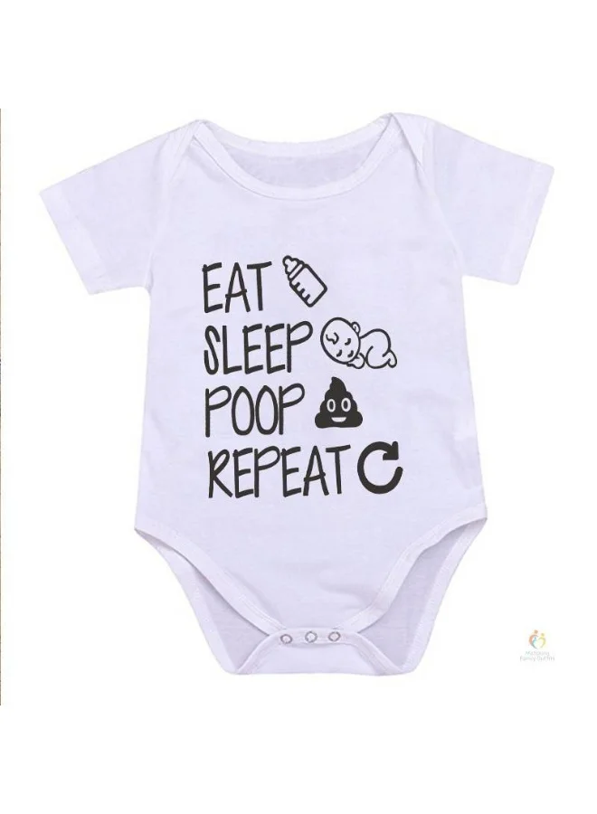 Matching Family Outfits Baby Romper Printed Bodysuit | Soft Cotton Newborn Jumpsuit for Boys & Girls | Funny Infant Clothing