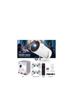 M300 MAX Retro video game consoles Android 11 system mini Portable Intelligent Projector 720p Home Projector 64GB 46000+ games