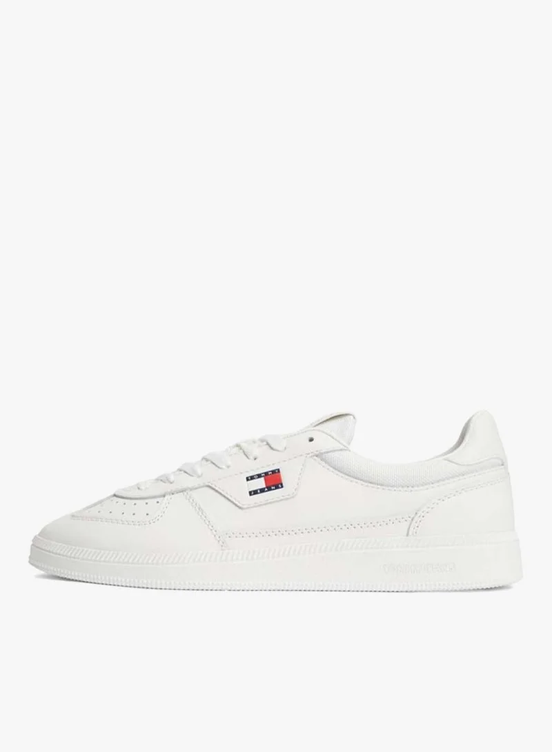 Tommy Jeans Ecru Tommy Jeans Leather Mix Skater Sneaker for Men | Best Price UAE