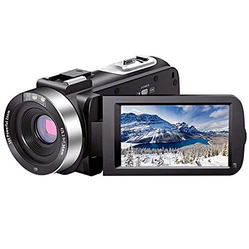 SEREE Video Camera Camcorder Full HD 1080P 30FPS 24.0 MP IR Night Vision Vlogging Camera Recorder 3.0 Inch IPS Screen 16X Zoom Camcorders Camera Remote Control with 2 Batteries - Image 1