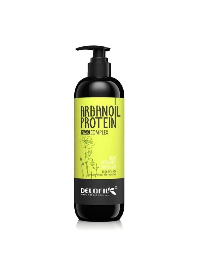 DELOFIL Professional - Argan Oil Protein Color Detangling Conditioner for Thick & Coarse Hair, Sulfate-Free - 800ml. - Image 1