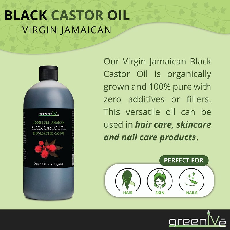 GreenIVe - Jamaican Black Castor Oil - 100% Pure - Exclusively on Amazon (32 Ounce) - Image 4