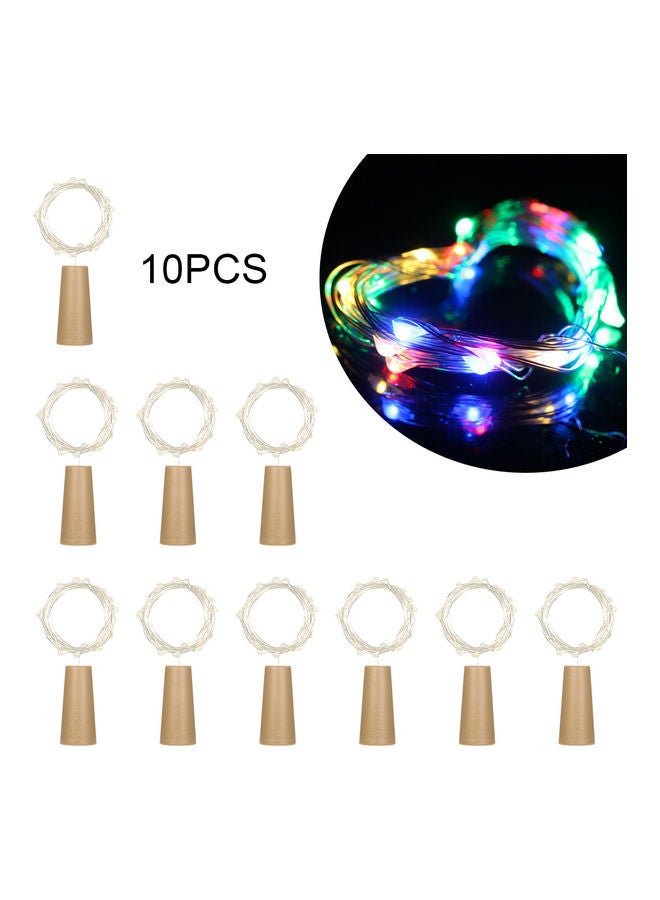 NIBEMINENT 10-Pack Twistable Bendable Foldable Bottle Stopper Atmosphere Lamp Brown - Image 1