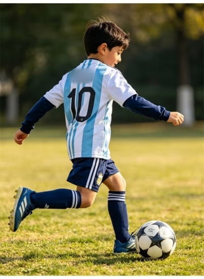 مجموعة جيرسي كرة القدم للأطفال ، جيرسي 10 مع جوراب مجموعة زي كرة القدم ، قميص كرة القدم للأطفال مجموعة الملابس الرياضية ، مثالية للمشجعين واللاعبين - Image 4