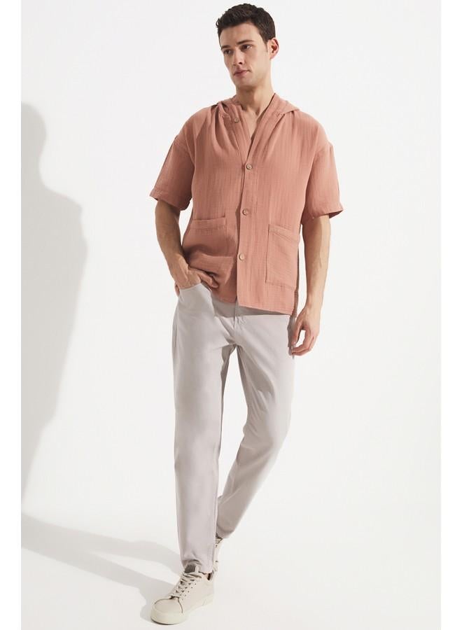 جون بنطلون رجالي حصري لشهر يونيو بقصة ضيقة رمادي فاتح - Image 1