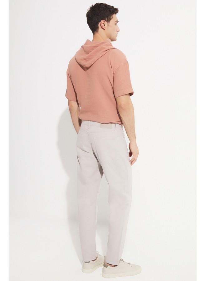 جون بنطلون رجالي حصري لشهر يونيو بقصة ضيقة رمادي فاتح - Image 4