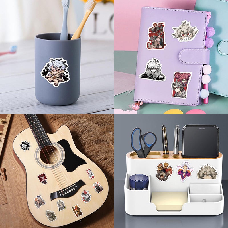 MINRAIN 60pcs GACHIAKUTAS Stickers for Water Bottle, Waterproof Vinyl Decal for Adult Teen Laptop Skateboard Phone Travel Case Bike Guitar Computer Helmet (Yellow) - Image 5