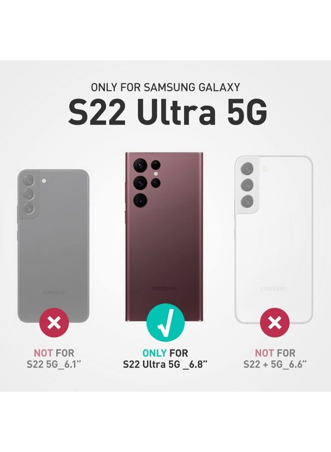 SupCase [Unicorn Beetle Pro] Case Designed For Samsung Galaxy S22 Ultra (2022), [Extra Front Frame] Full-Body Dual Layer Rugged Belt-Clip & Kickstand Case with Built-in Screen Protector - Black - Image 2