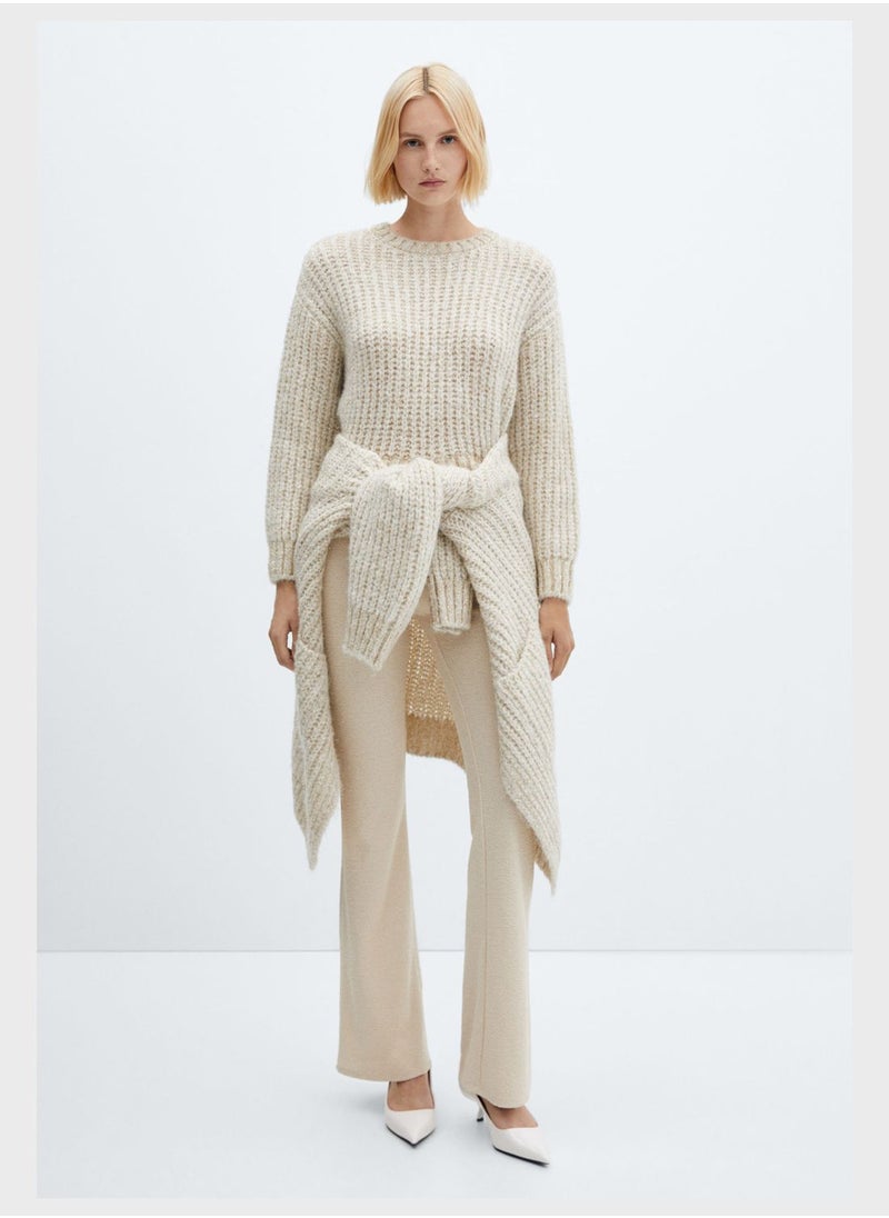 MANGO - Crew Neck Knitted Sweater - Image 1