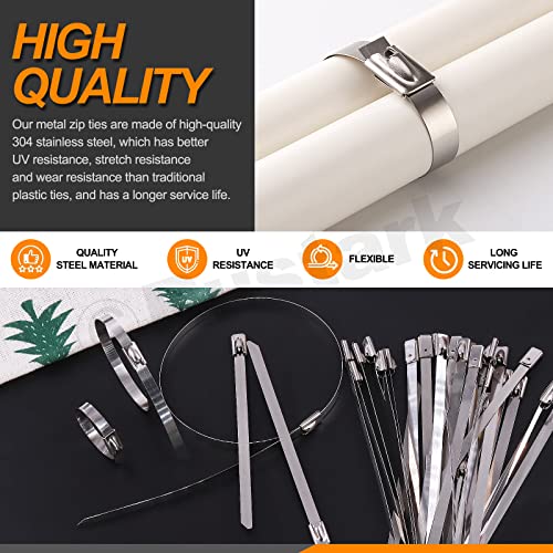 Rustark 37Pcs 4" 8" 14" Automotive CV Joint Boot Clamp Pliers with 304 Stainless Steel CV Joint Boot Band Clamps Adjustable Assortment Kit Axle Clamp Tool for Auto, ATV - Image 3