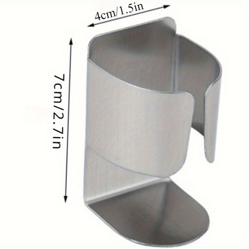 Silvery Stainless Steel Electric Toothbrush Holder Wall Mounted Self Adhesive Bathroom Organizer - Image 3