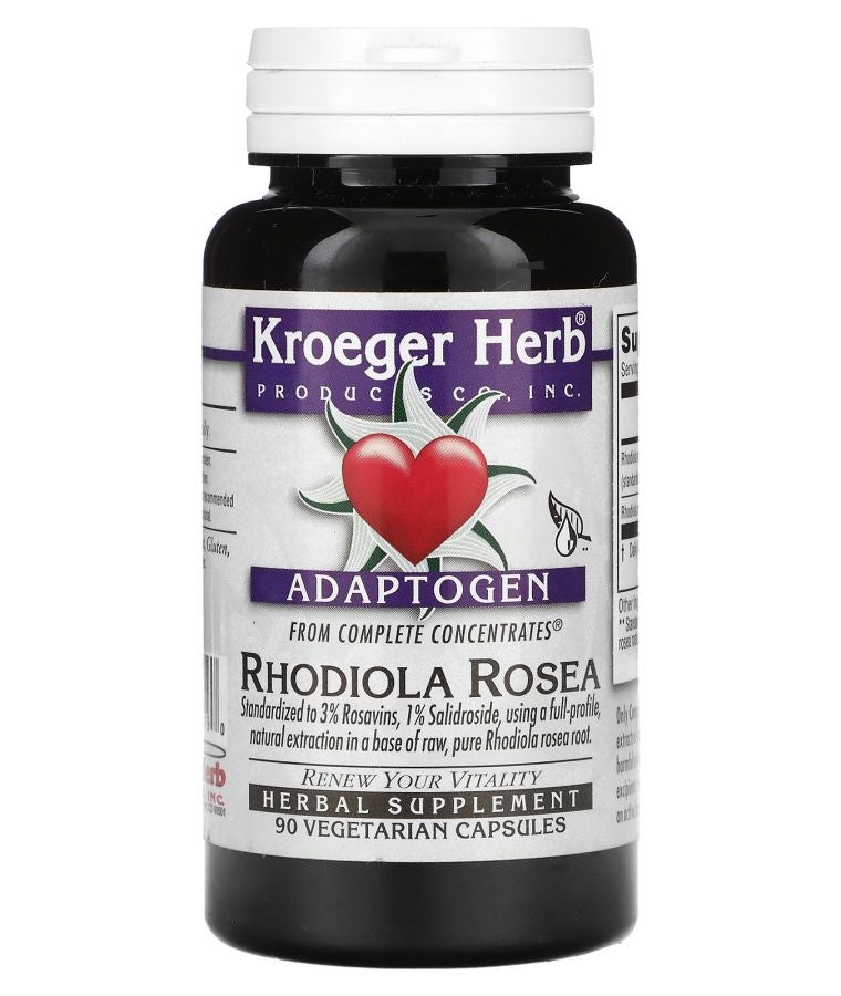 Kroeger Herb Co Rhodiola Rosea 90 Vegetarian Capsules