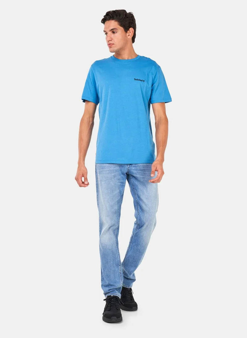 Timberland Men's Small Logo Print Logo T-Shirt