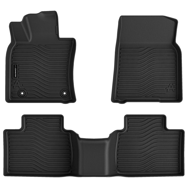 Auxko All Weather Floor Mats Fit for Toyota Camry 2025 2026 Include Hybrid LE/SE/XLE/XSE TPE Liners Camry Accessories All Season Guard Odorless Anti-Slip Floor Mats Black - Image 2