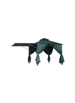 LIVING ACCENTS Bug Free Environment Awning Gazebo With Mosquito Net And Extend Green 280 x 300 x 300 cm GHGP-021 