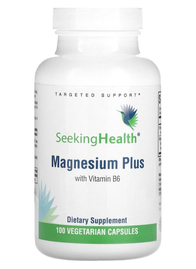 Seeking Health Magnesium Plus with Vitamin B6 100 Vegetarian Capsules 