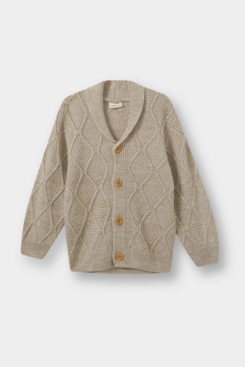 ديفاكتو Baby Boy Buttons Knit Cardigan