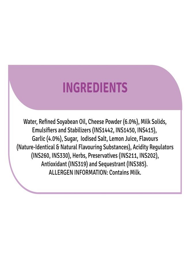 VEEBA Cheesy Melt Garlic (200 Gram) I Garlic Cheesy Spread & Dressing I No Synthetic Colors| No Artificial Flavours|Trans Fat-Free - Image 3