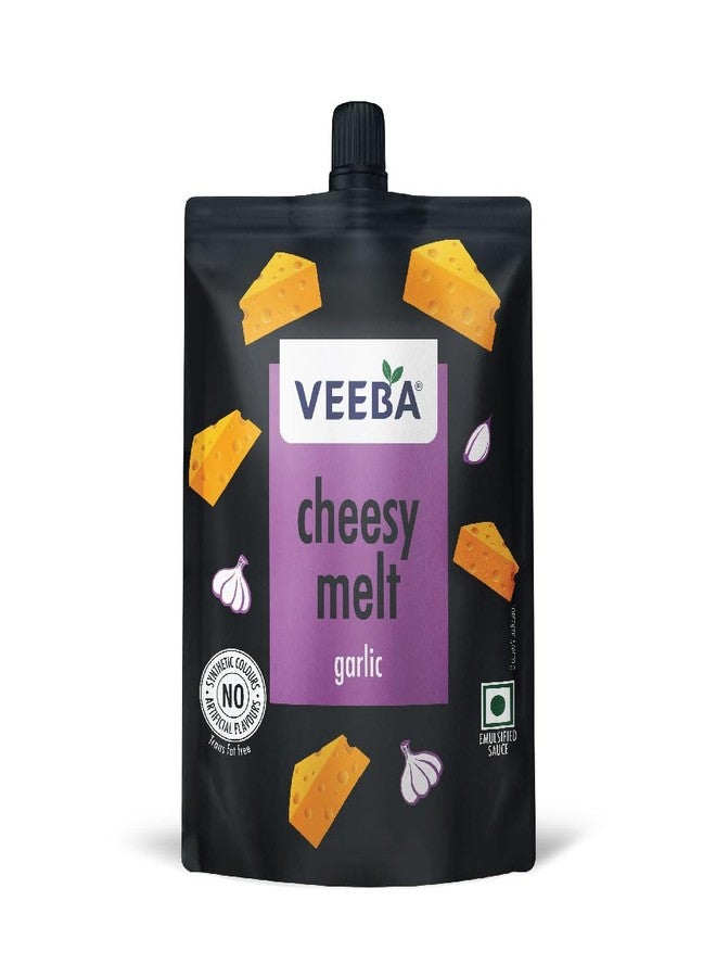 VEEBA Cheesy Melt Garlic (200 Gram) I Garlic Cheesy Spread & Dressing I No Synthetic Colors| No Artificial Flavours|Trans Fat-Free - Image 1