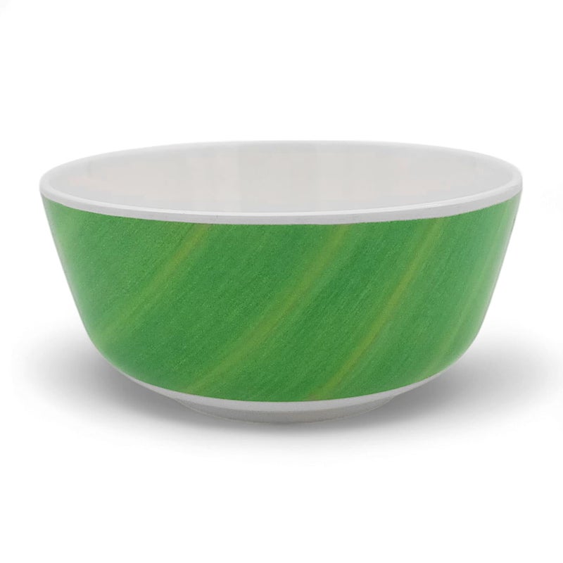 Superware | Pure Melamine | Soup Bowl Set - Banana Leaf White Base 4.5” (6 nos.) | Stain Free, Glazed Finish - Image 2