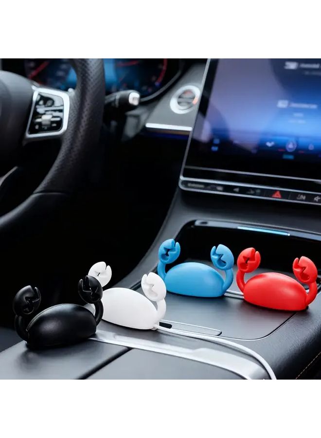 6pcs Crab Car Hanging Organizer Cable Management And Charging Cord Holder Universal Fit Easy To Install Cute Style Vehicle Organization Decorative Car Accessory Durable Lightweight Wire Holder - Image 2