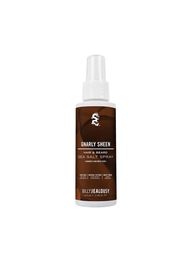 Billy Jealousy Sea Salt Spray Texturizing And Volumizing Hair Spray For All Hair Types And Beard Lengths Lavender And Oak Scent Gnarly Sheen 4 Fl. Oz.  - Image 2