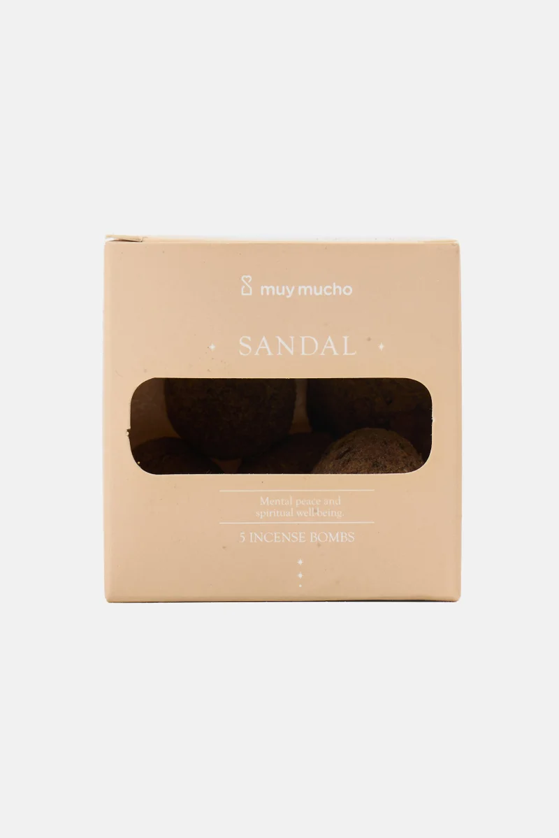 موي موتشو قنابل بخور خشب الصندل  قطع، لون بني