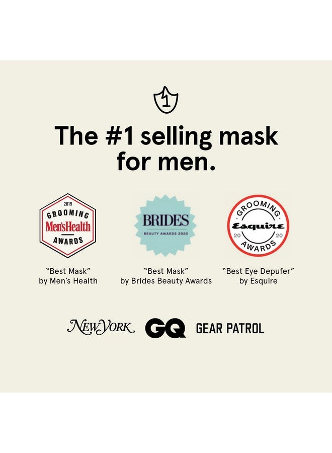 JAXON LANE BRO MASK: Korean Face Mask for Men | 2 Pc. Hydrating Anti Aging Sheet Masks Contains Vitamin C, Vitamin E, Hyaluronic Acid, Hydrolyzed Collagen for Face Care & Acne Treatment (4 Pack) - Image 2