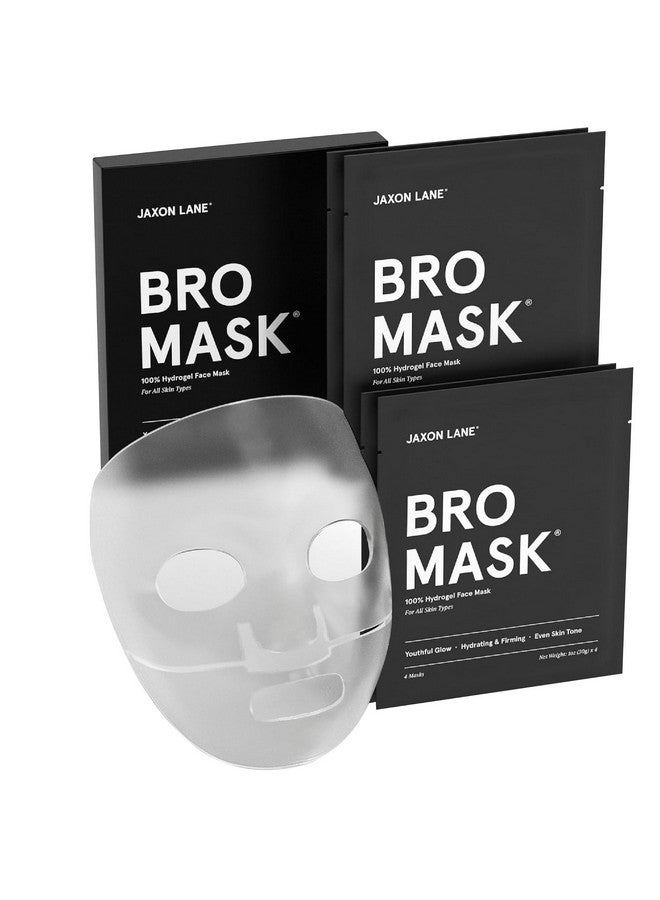 JAXON LANE BRO MASK: Korean Face Mask for Men | 2 Pc. Hydrating Anti Aging Sheet Masks Contains Vitamin C, Vitamin E, Hyaluronic Acid, Hydrolyzed Collagen for Face Care & Acne Treatment (4 Pack) - Image 1