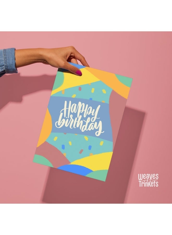 Weaves & Trinkets Confetti Birthday Card - with Envelope – Weaves & Trinkets - Image 2
