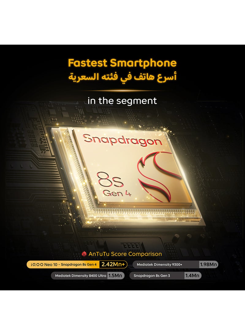 iQOO Neo 10 5G Dual SIM Desert Gold 12GB RAM 256GB With  Iqoo buds 1i  24-Month Warranty And 1 Year Screen Replacement - Middle East Version - Image 2