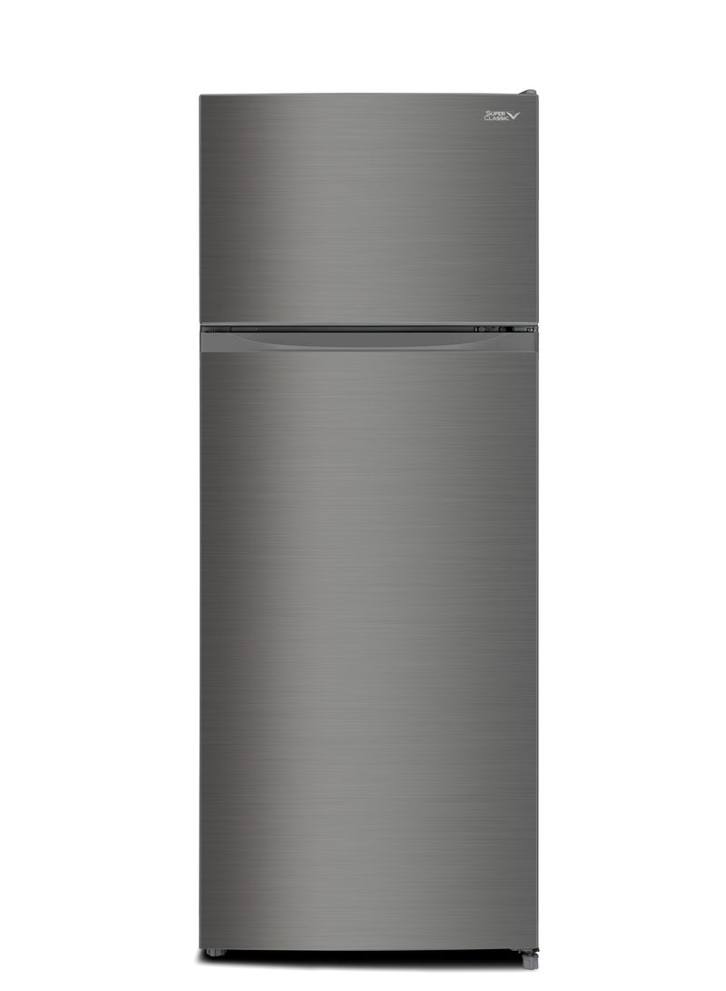 Super Classic Double Door Refrigerator with Freezer, 211 Liters, 7.4 Feet, Silver - SPCRF-388D - Image 2